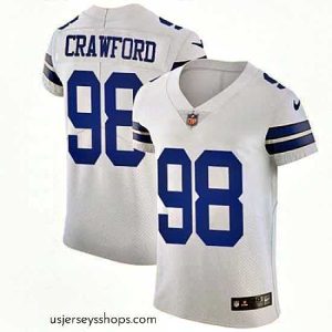Captivating Nike Cowboys #98 Tyrone Crawford White Mens Stitched NFL Vapor Untouchable Elite Jersey