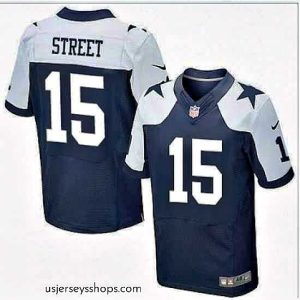 Glamorous Nike Dallas Cowboys #15 Devin Street Navy Blue Thanksgiving Throwback 27s Stitched NFL Elite Jersey