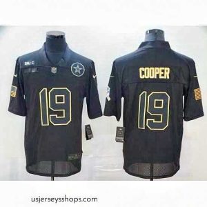 Stunning Nike Dallas Cowboys 19 Amari Cooper Black 2020 Salute To Service Limited Jersey