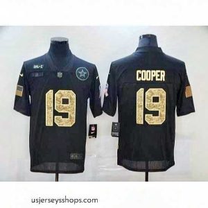 Exquisite Nike Dallas Cowboys 19 Amari Cooper Black Camo 2020 Salute To Service Limited Jersey