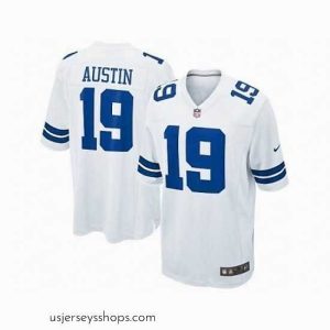 Magnificent Nike Dallas Cowboys 19 Miles Austin White Game NFL Jersey