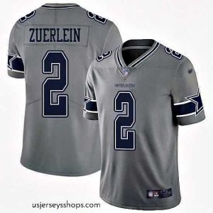 Stellar Nike Dallas Cowboys 2 Greg Zuerlein Gray Stitched NFL Limited Inverted Legend Jersey