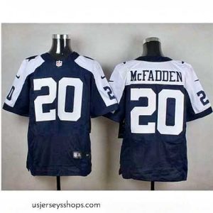 Sensational Nike Dallas Cowboys #20 Darren McFadden Navy Blue Thanksgiving Throwback Mens Stitched NFL Elite Jersey