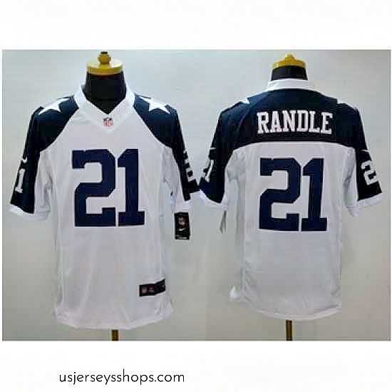 Stellar Nike Dallas Cowboys #21 Joseph Randle White Thanksgiving Throwback Mens Stitched NFL Limited Jersey