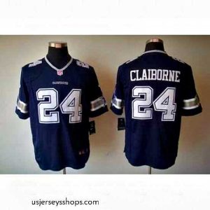 Magnificent Nike Dallas Cowboys 24 Morris Claiborne Blue LIMITED NFL Jersey