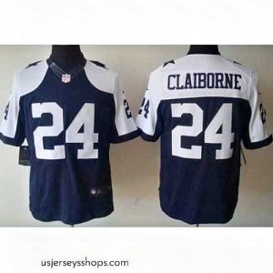 Alluring Nike Dallas Cowboys 24 Morris Claiborne Blue LIMITED Thankgivings NFL Jersey