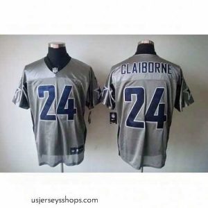 Stellar Nike Dallas Cowboys 24 Morris Claiborne Grey Elite Shadow NFL Jersey