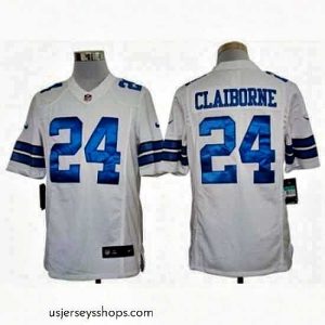 Exquisite Nike Dallas Cowboys 24 Morris Claiborne White LIMITED NFL Jersey