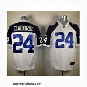 Exquisite Nike Dallas Cowboys 24 Morris Claiborne White Limited Thankgivings NFL Jersey