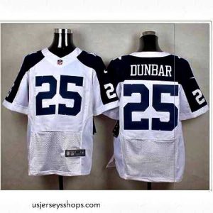 Exquisite Nike Dallas Cowboys #25 Lance Dunbar White Thanksgiving Throwback 27s Stitched NFL Elite Jersey