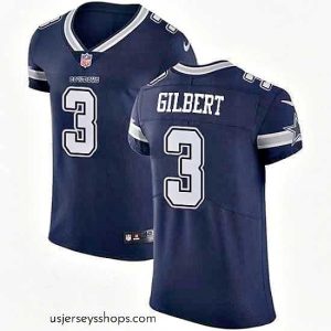 Captivating Nike Dallas Cowboys 3 Garrett Gilbert Navy Blue Team Color Stitched NFL Vapor Untouchable Elite Jersey