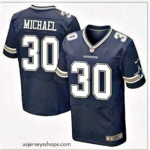Sensational Nike Dallas Cowboys #30 Christine Michael Navy Blue Team Color Mens Stitched NFL Elite Jersey