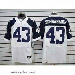 Glamorous Nike Dallas Cowboys 43 Gerald Sensabaugh White Elite Thankgivings NFL Jersey