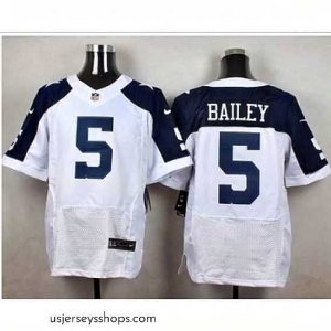 Exquisite Nike Dallas Cowboys #5 Dan Bailey White Thanksgiving Throwback 27s Stitched NFL Elite Jersey