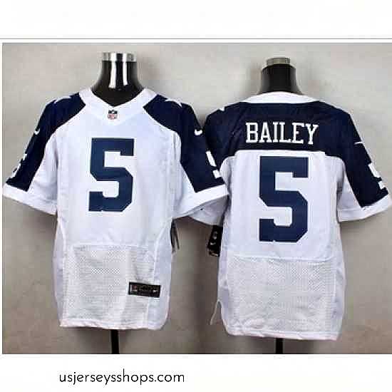 Exquisite Nike Dallas Cowboys #5 Dan Bailey White Thanksgiving Throwback 27s Stitched NFL Elite Jersey
