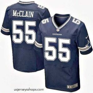 Exquisite Nike Dallas Cowboys #55 Rolando McClain Navy Blue Team Color 27s Stitched NFL Elite Jersey
