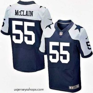 Exquisite Nike Dallas Cowboys #55 Rolando McClain Navy Blue Thanksgiving Throwback 27s Stitched NFL Elite Jersey