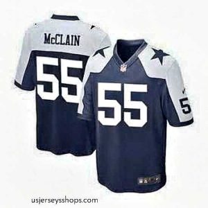 Alluring Nike Dallas Cowboys #55 Rolando McClain Navy Blue Thanksgiving Throwback Mens Stitched NFL Elite Jersey