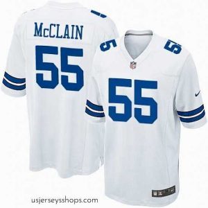 Stunning Nike Dallas Cowboys #55 Rolando McClain White Mens Stitched NFL Elite Jersey