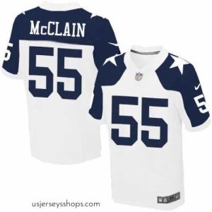 Captivating Nike Dallas Cowboys #55 Rolando McClain White Thanksgiving Throwback 27s Stitched NFL Elite Jersey