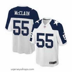 Exquisite Nike Dallas Cowboys #55 Rolando McClain White Thanksgiving Throwback Mens Stitched NFL Elite Jersey