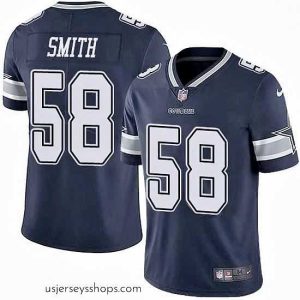 Breathtaking Nike Dallas Cowboys 58 Aldon Smith Navy Blue Team Color Stitched NFL Vapor Untouchable Limited Jersey