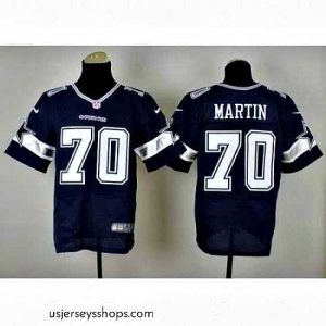 Sensational Nike Dallas Cowboys 70 Zack Martin Blue Elite NFL Jersey