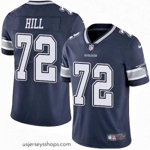 Sensational Nike Dallas Cowboys 72 Trysten Hill Navy Blue Team Color Stitched NFL Vapor Untouchable Limited Jersey