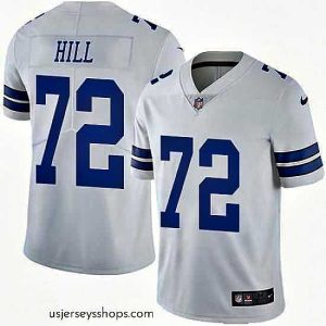 Captivating Nike Dallas Cowboys 72 Trysten Hill White Stitched NFL Vapor Untouchable Limited Jersey
