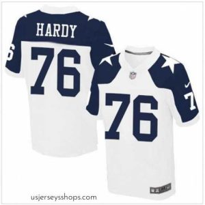 Glamorous Nike Dallas Cowboys #76 Greg Hardy White Thanksgiving Throwback Mens Stitched NFL Elite Jersey