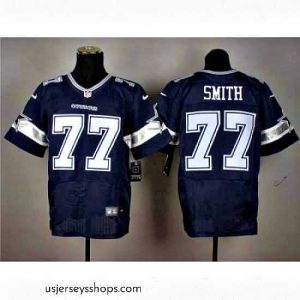 Enchanting Nike Dallas Cowboys 77 Tyron Smith blue Elite NFL Jersey