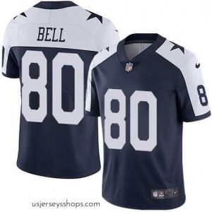 Magnificent Nike Dallas Cowboys 80 Blake Bell Navy Blue Thanksgiving Stitched NFL Vapor Untouchable Limited Throwback Jersey