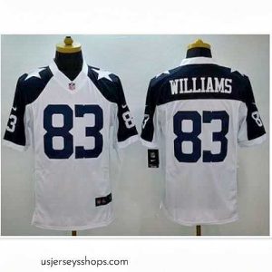 Sensational Nike Dallas Cowboys #83 Terrance Williams White Thanksgiving Throwback Mens Stitched NFL Limited Jersey