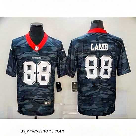 Captivating Nike Dallas Cowboys 88 CeeDee Lamb Black Camo USA Flag Limited Jersey