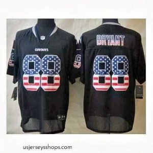 Breathtaking Nike Dallas Cowboys 88 Dez Bryant Black Elite USA Flag Fashion NFL Jersey