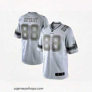 Exquisite Nike Dallas Cowboys 88 Dez Bryant White Limited Platinum NFL Jersey