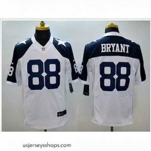 Breathtaking Nike Dallas Cowboys #88 Dez Bryant White Thanksgiving Throwback Mens Stitched NFL Limited Jersey