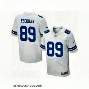Stunning Nike Dallas Cowboys 89 Gavin Escobar white Elite NFL Jersey