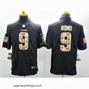 Breathtaking Nike Dallas Cowboys 9 Tony Romo Black Limited Salute to Service NFL Jersey