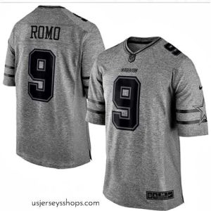 Glamorous Nike Dallas Cowboys #9 Tony Romo Gray 27s Stitched NFL Limited Gridiron Gray Jersey