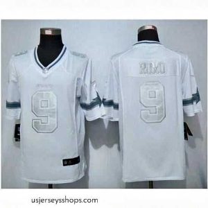 Enchanting Nike Dallas Cowboys #9 Tony Romo White Mens Stitched NFL Limited Platinum Jersey