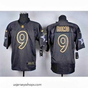 Magnificent Nike Dallas Cowboys 9 Tony Romo black Elite gold lettering fashion NFL Jersey