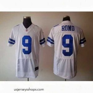 Stellar Nike Dallas Cowboys 9 Tony Romo white Elite NFL Jersey