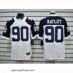 Glamorous Nike Dallas Cowboys 90 Jay Ratliff White Elite Thankgivings NFL Jersey