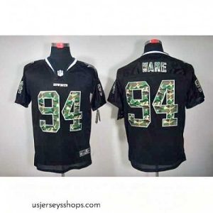 Exquisite Nike Dallas Cowboys 94 DeMarcus Ware Black Elite Lights Outy Camo Number NFL Jerse