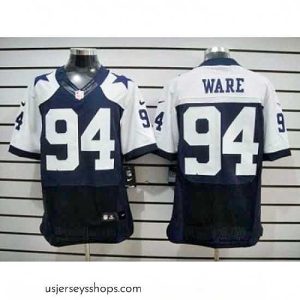 Magnificent Nike Dallas Cowboys 94 DeMarcus Ware Blue Elite Thankgivings NFL Jersey