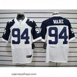 Exquisite Nike Dallas Cowboys 94 DeMarcus Ware White Elite Thankgivings NFL Jersey
