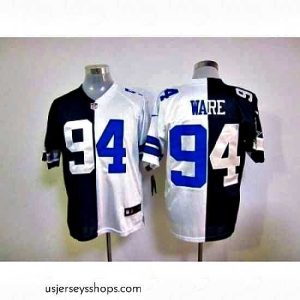 Glamorous Nike Dallas Cowboys 94 DeMarcus Ware blue-white Elite Split NFL Jersey