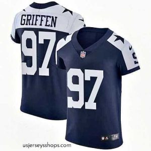 Enchanting Nike Dallas Cowboys 97 Everson Griffen Navy Blue Thanksgiving Stitched NFL Vapor Untouchable Throwback Elite Jersey