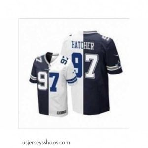 Glamorous Nike Dallas Cowboys 97 Jason Hatcher white-blue Elite split NFL Jersey